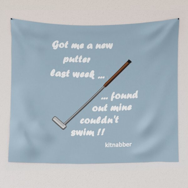Item preview, Picture Jokes Anonymous Character Putter Cannot Swim Funny Golfing Design By Kitnabber Black Vintage designed and sold by ChenaultSenary.