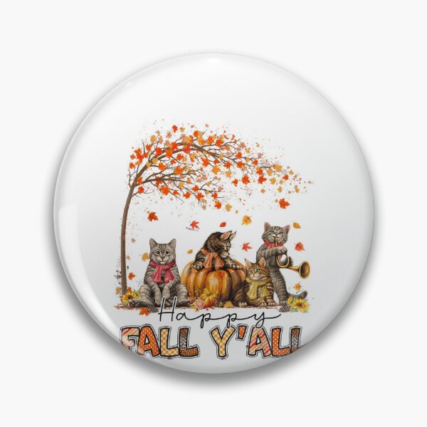 Item preview, Happy Fall Y'all Funny Cats Autumn Lover Pumpkins Halloween  designed and sold by AdonisShop.