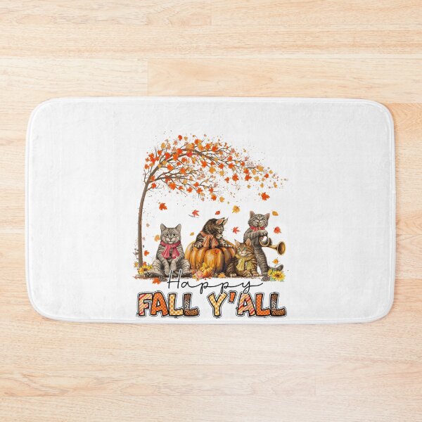 Item preview, Happy Fall Y'all Funny Cats Autumn Lover Pumpkins Halloween  designed and sold by AdonisShop.