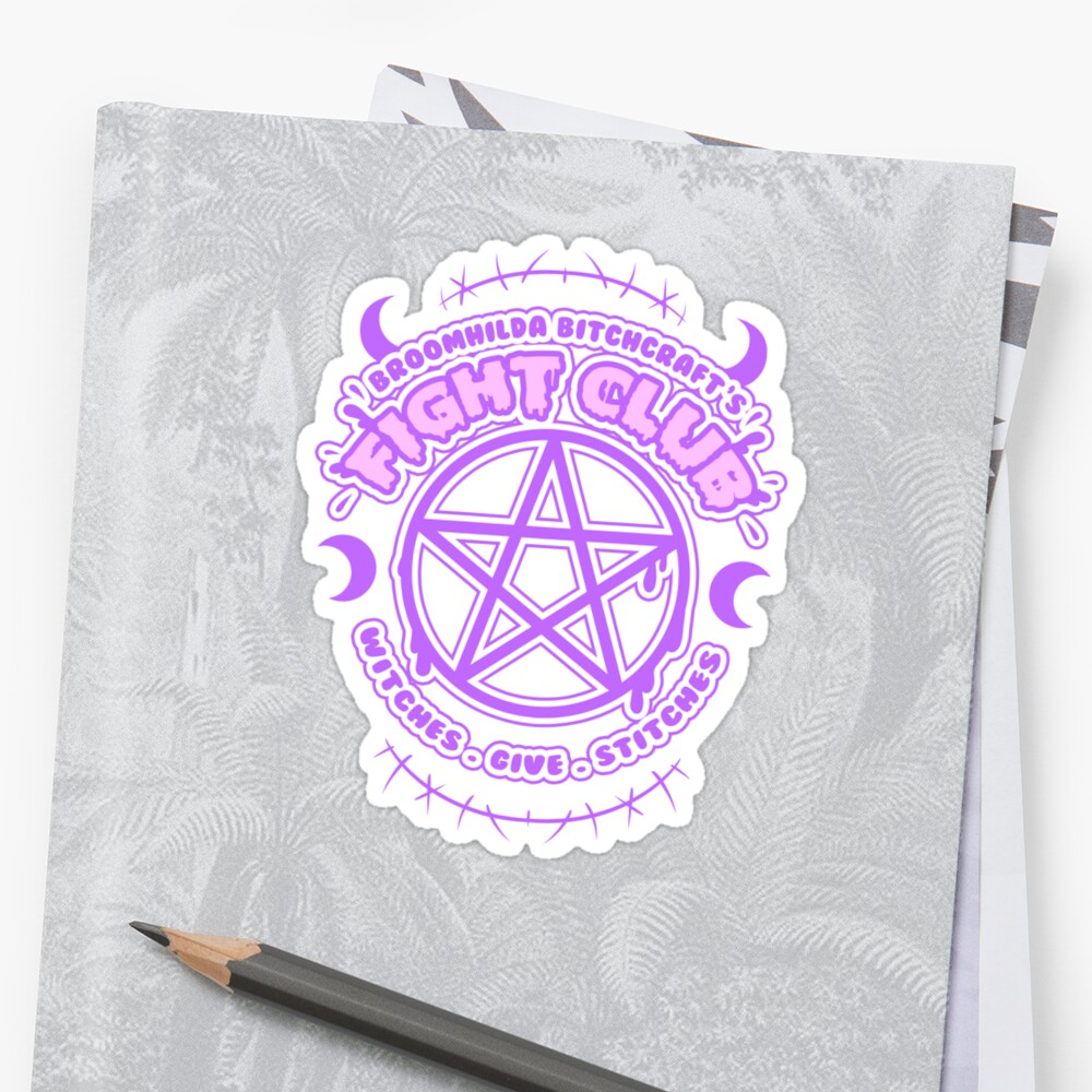 "Witch Fight Club - Pastel Goth" Stickers by stateements ...