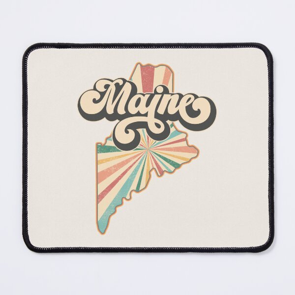 Item preview, Maine Fan Retro State, Vintage Groovy Maine Map, Distressed America Gift designed and sold by Cátia Lima.