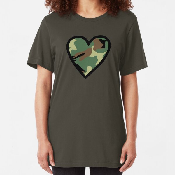 Camo Heart F Slim Fit T-Shirt