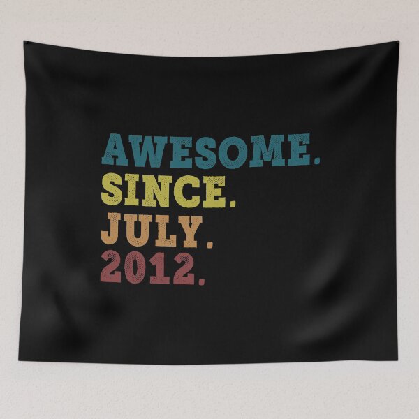 Item preview, Awesome Since July 2012 Retro Vintage 10th Birthday Gift designed and sold by designbychow.