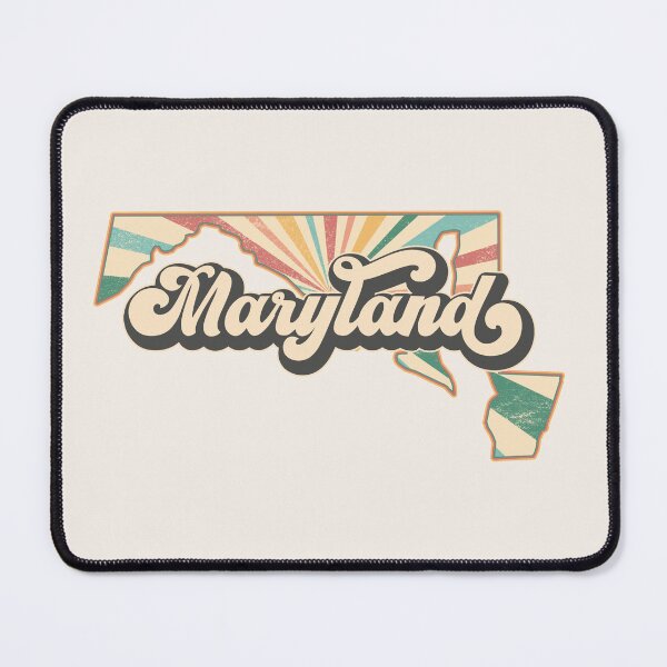 Item preview, Maryland Fan Retro State, Vintage Groovy Maryland Map, Distressed America Gift designed and sold by Cátia Lima.