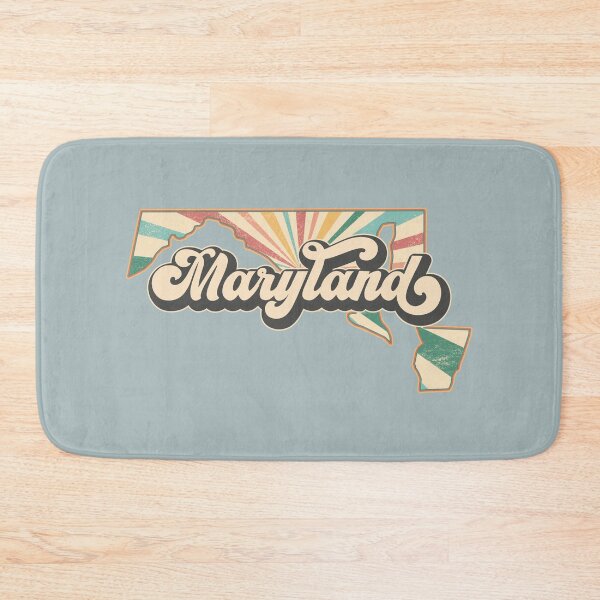 Item preview, Maryland Fan Retro State, Vintage Groovy Maryland Map, Distressed America Gift designed and sold by Cátia Lima.