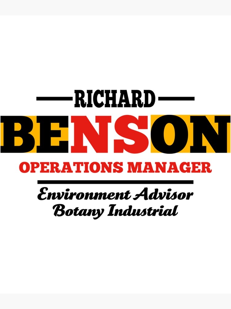 "Richard Benson (2)" Poster for Sale by RetroRise1984 Redbubble