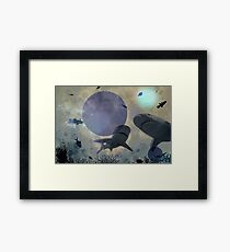 photocomposition under the sea Framed Print