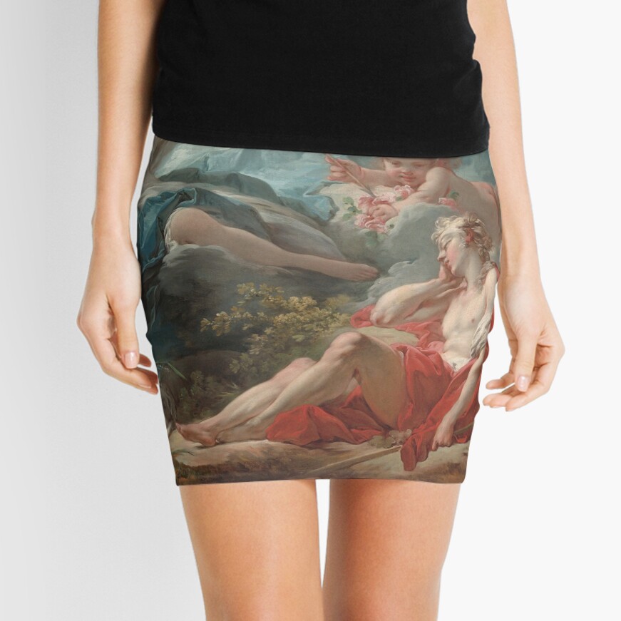 Diana and Endymion Oil Painting by Jean-Honoré Fragonard Mini Skirt