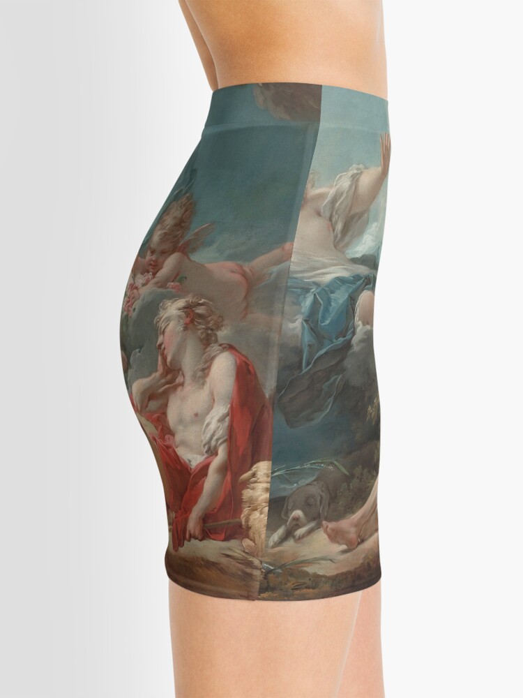 Alternate view of Diana and Endymion Oil Painting by Jean-Honoré Fragonard Mini Skirt