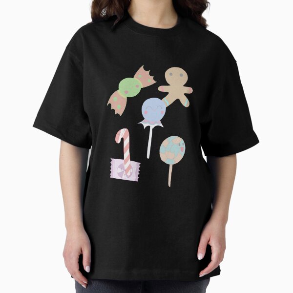 Sweet cute candies cartoon Oversized T-Shirt