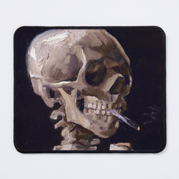 Item preview, Vincent Van Gogh - Skull with Burning Cigarette (new color edit) designed and sold by DejaVuStudio.