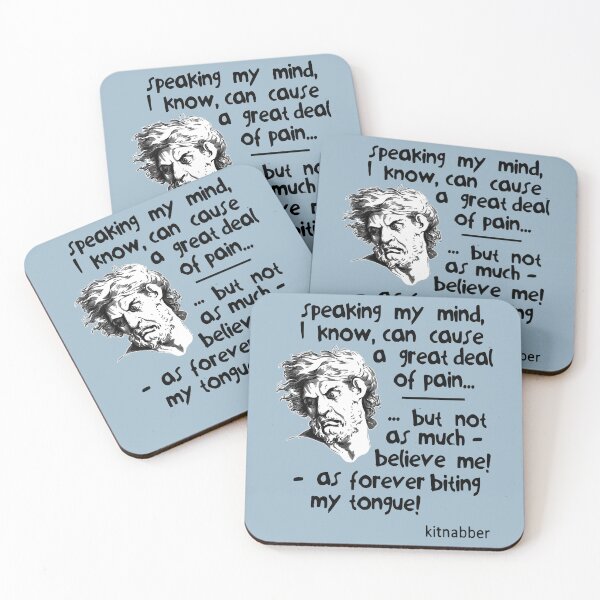 Item preview, Picture Jokes Anonymous Character Speaking Mind Beats Biting Tongue Funny Design By Kitnabber White designed and sold by ChenaultSenary.
