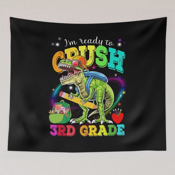 Item preview, I'm Ready To Crush 3rd Grade Cute Dinosaur with Hat designed and sold by UnknownArtistt.