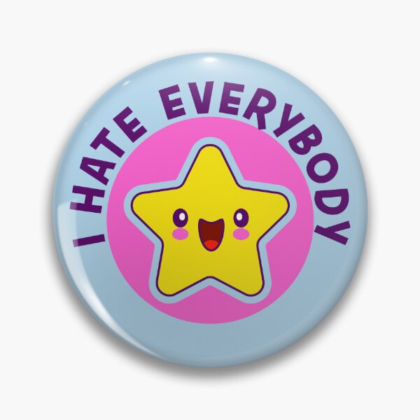 Item preview, I Hate Everybody paradoxical happy sad star designed and sold by incurablehippie.