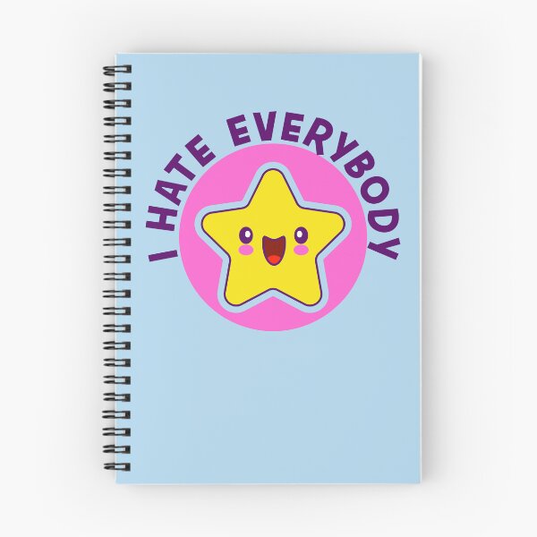 Item preview, I Hate Everybody paradoxical happy sad star designed and sold by incurablehippie.