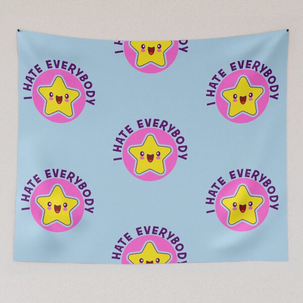 Item preview, I Hate Everybody paradoxical happy sad star designed and sold by incurablehippie.