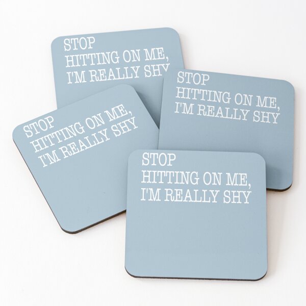 Item preview, Picture Jokes Anonymous Character Stop Hitting On Me I’M Really Shy Funny Gifts designed and sold by ChenaultSenary.