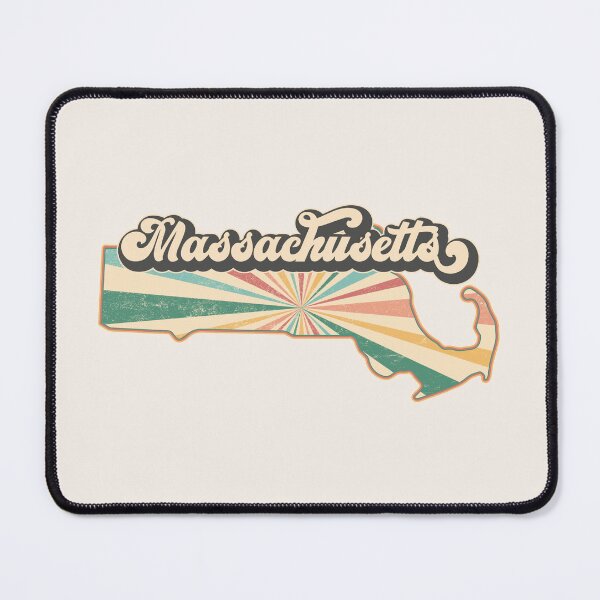 Item preview, Massachusetts Fan Retro State, Vintage Groovy Massachusetts Map, Distressed America Gift designed and sold by Cátia Lima.