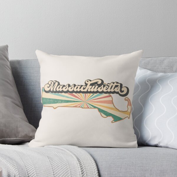 Item preview, Massachusetts Fan Retro State, Vintage Groovy Massachusetts Map, Distressed America Gift designed and sold by Cátia Lima.