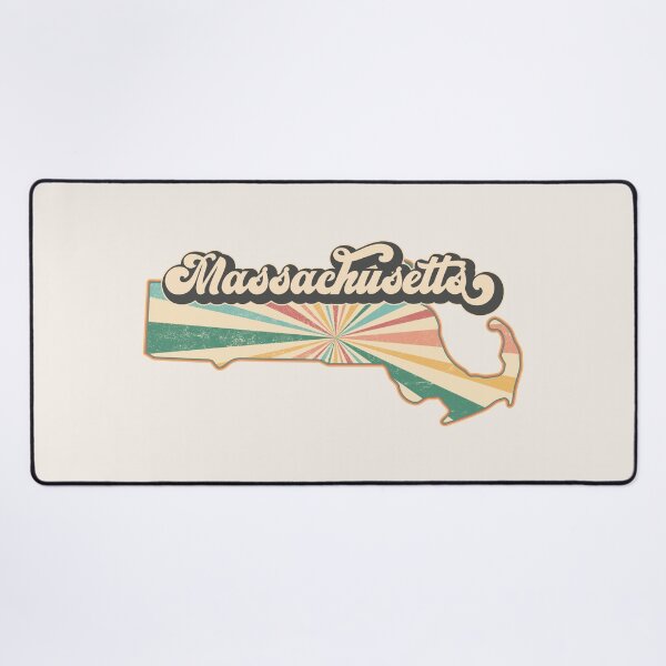 Item preview, Massachusetts Fan Retro State, Vintage Groovy Massachusetts Map, Distressed America Gift designed and sold by Cátia Lima.