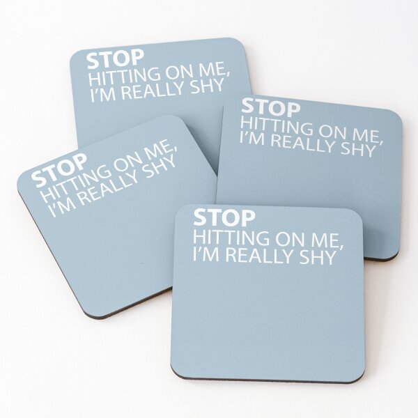 Item preview, Picture Jokes Anonymous Character Stop Hitting On Me I'M Really Shy Retro designed and sold by ChenaultSenary.