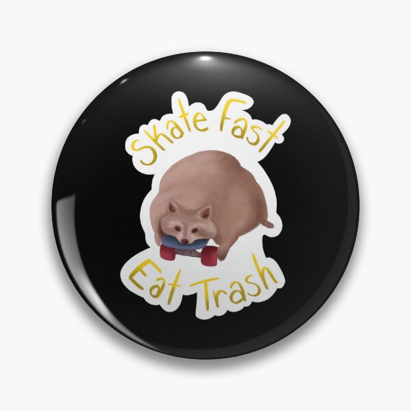 Item preview, Skate Fast Eat Trash Sticker designed and sold by amberk1cira.