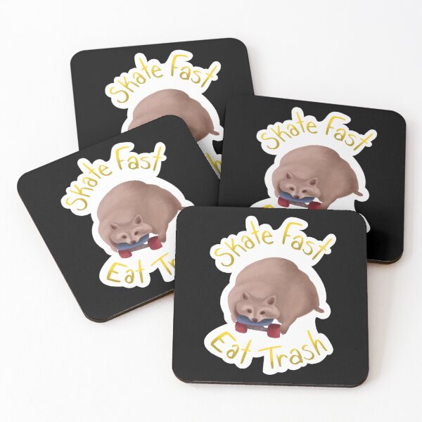 Item preview, Skate Fast Eat Trash Sticker designed and sold by amberk1cira.