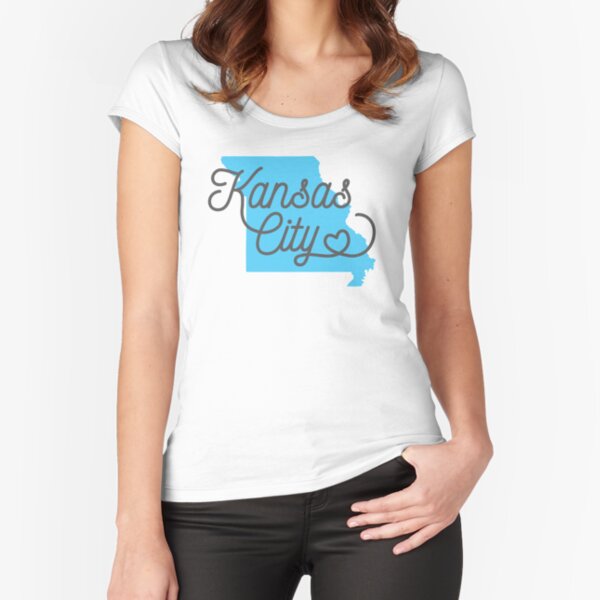 Kansas City MO Tshirt Fitted Scoop T-Shirt