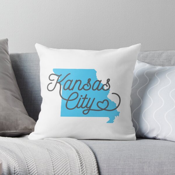 Kansas City MO Tshirt Throw Pillow
