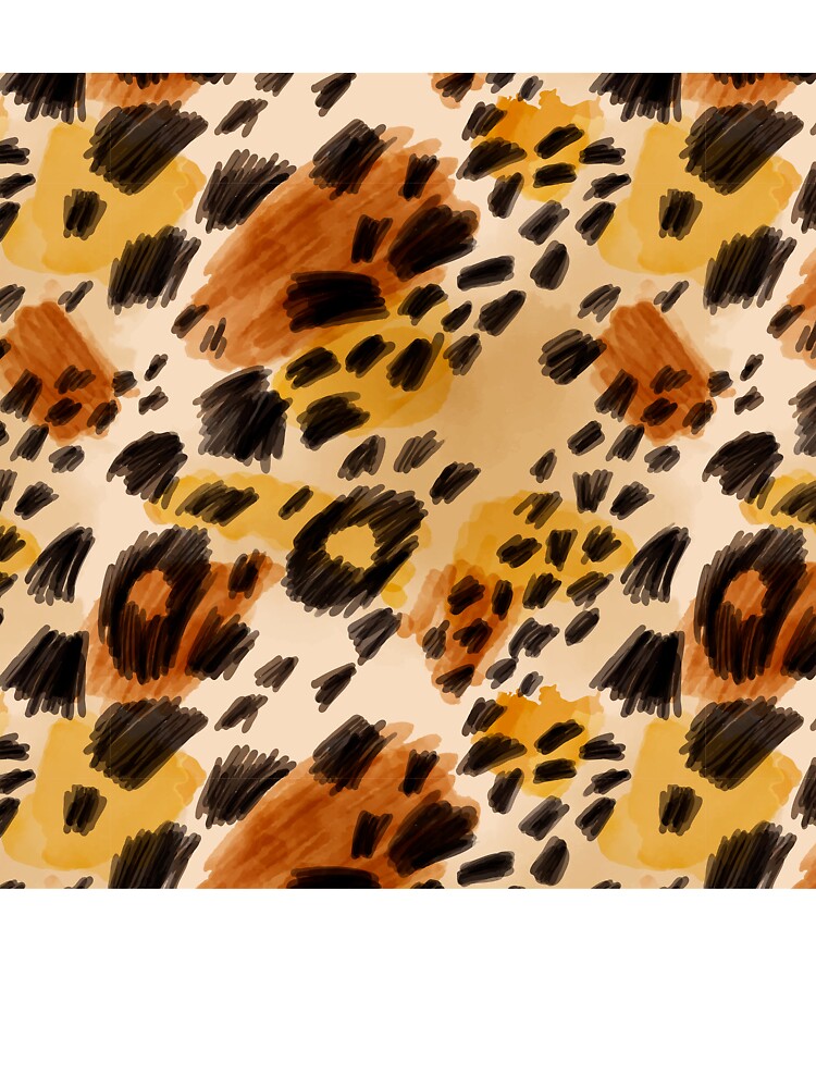 Watercolor Leopard Fur Pattern