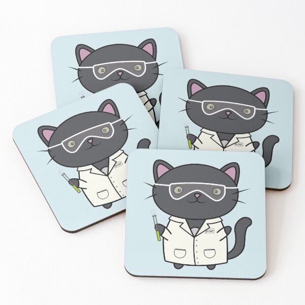 Item preview, Cute scientist cat - research cat - cat in laboratory designed and sold by xP42.
