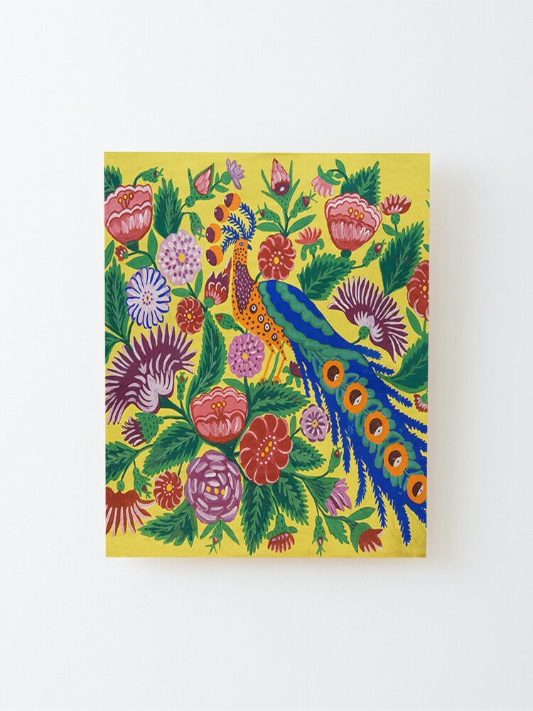 Alternate view of Bird and flowers for peace by Maria Primachenko - 1982 Mounted Print