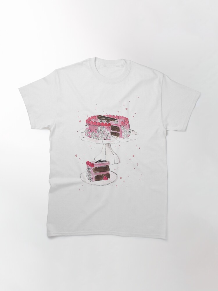 Alternative Ansicht von Himbeeren Torte Aquarelle Classic T-Shirt