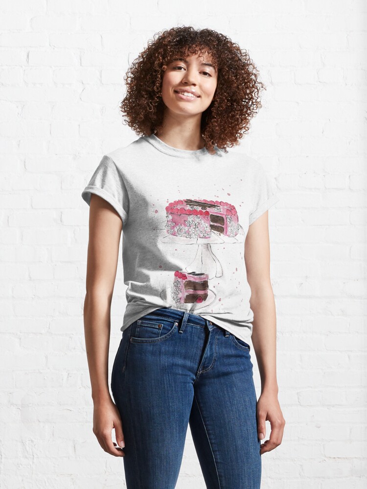 Alternative Ansicht von Himbeeren Torte Aquarelle Classic T-Shirt