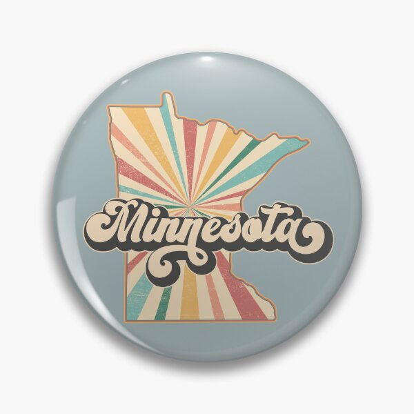 Item preview, Minnesota Fan Retro State, Vintage Groovy Minnesota Map, Distressed America Gift designed and sold by Cátia Lima.