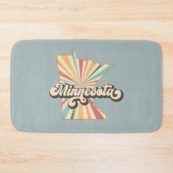 Item preview, Minnesota Fan Retro State, Vintage Groovy Minnesota Map, Distressed America Gift designed and sold by Cátia Lima.