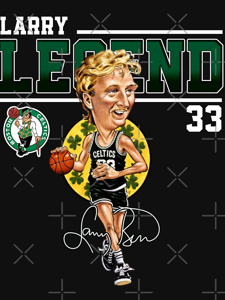 Men Short sleeve tshirt Larry Bird Retro Basketball Cartoon T Shirt T Shirt  Women t-shirt