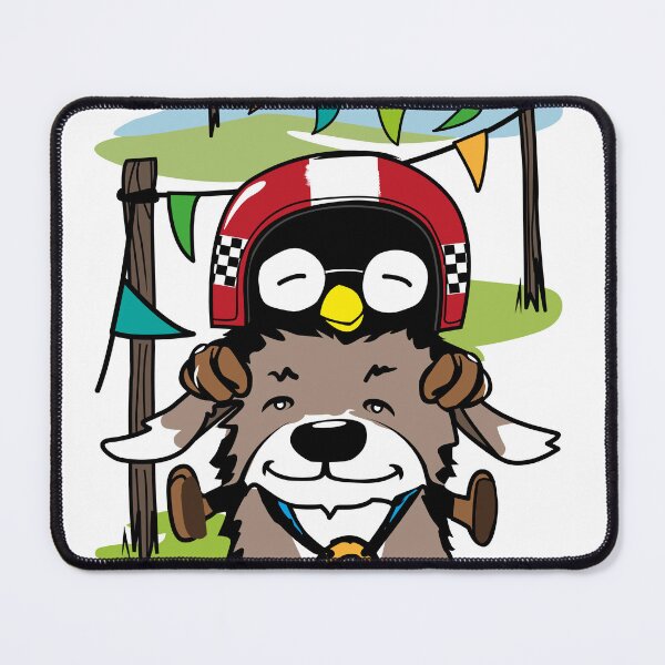 Item preview, Cute owl at the big dog race. Kids animal illustration designed and sold by masatomio.