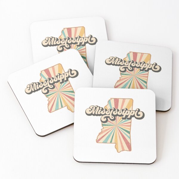 Item preview, Mississippi Fan Retro State, Vintage Groovy Mississippi Map, Distressed America Gift designed and sold by Cátia Lima.