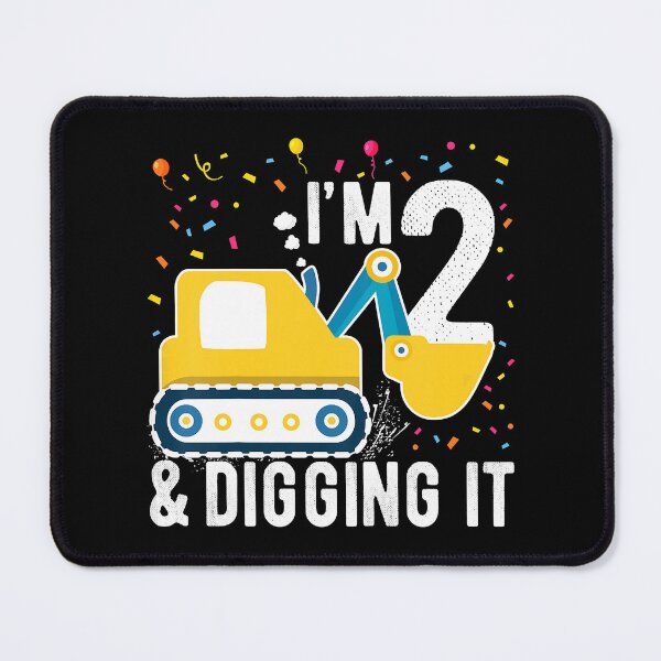 Item preview, I'm 2 And Digging It 2nd Birthday Boy 2 Year Old Construction Truck Excavator designed and sold by MalloWilli.