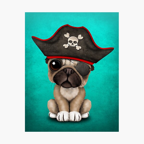 Item preview, Cute Pug Puppy Pirate designed and sold by JeffBartels.