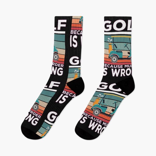 Item preview, Golf Because Murder Is Wrong Golf Saying designed and sold by Merchandiser099.