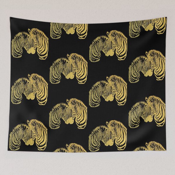 Item preview, Zebra lovers, watercolor gold, dripping paint, gold zebra, zebra, gold   designed and sold by Collagedream.
