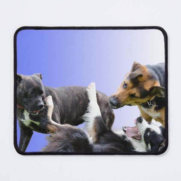 Item preview, Dogs at Play Mouse Pad. designed and sold by MICKSPIKS.