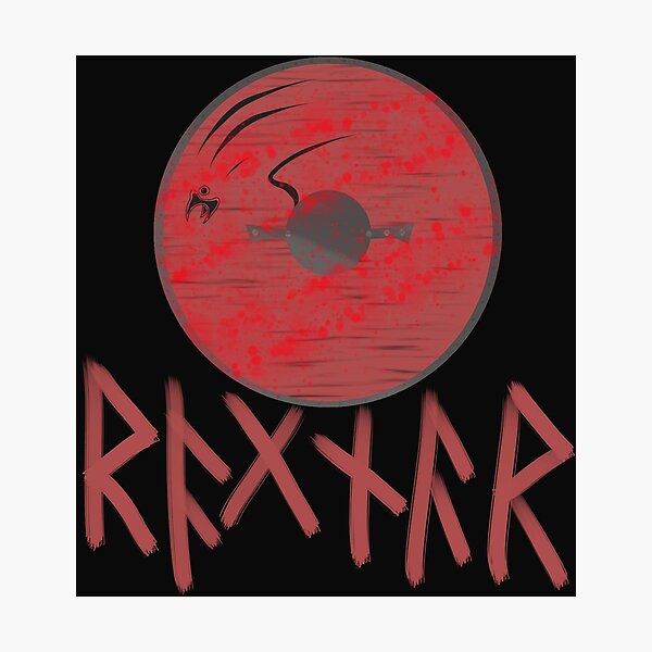 Item preview, Bloody shield of ragnar lothbrok designed and sold by Yous-Bou.