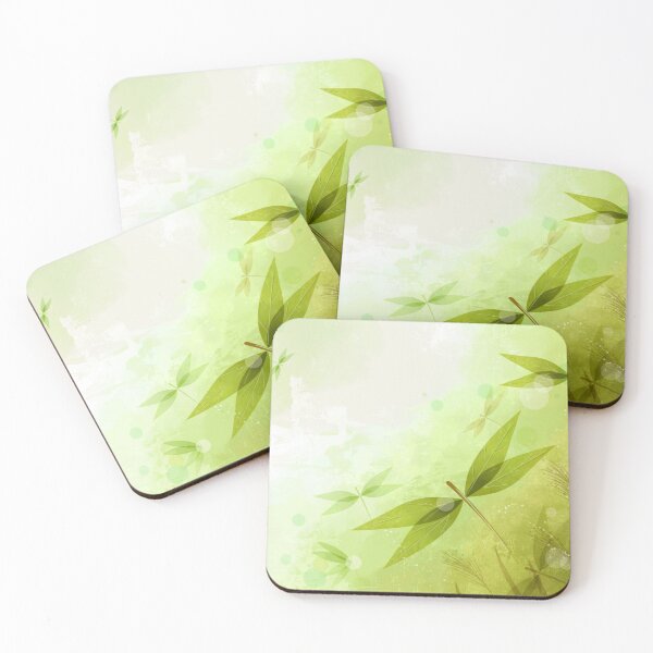 Item preview, green leaves abstract designed and sold by SohaibHania.