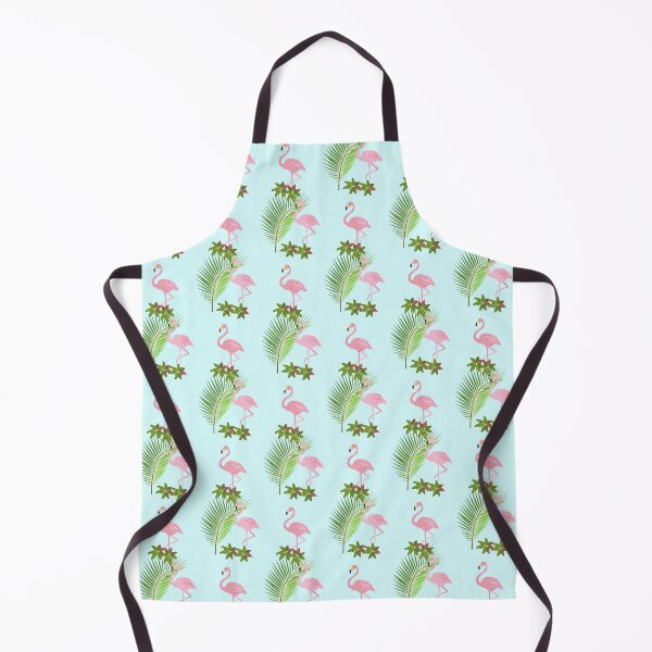 Item preview, Flamingo and palm leaves designed and sold by LukjanovArt.