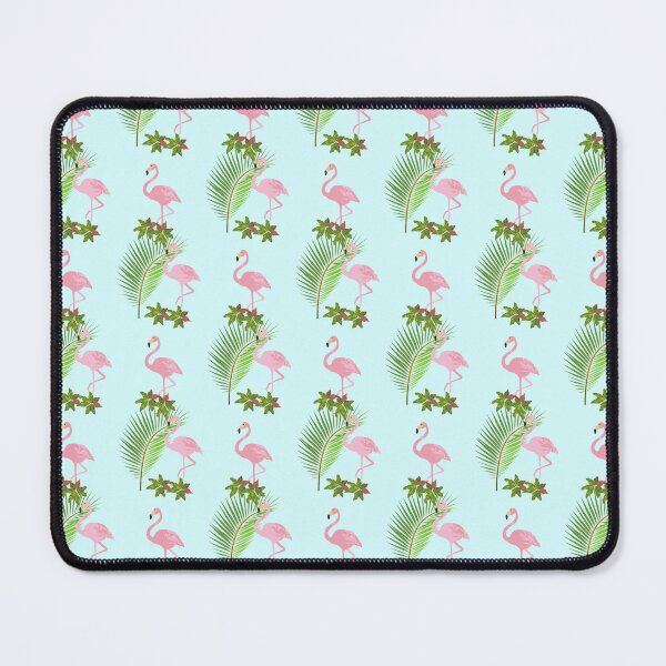 Item preview, Flamingo and palm leaves designed and sold by LukjanovArt.