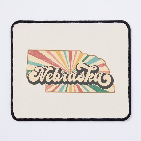 Item preview, Nebraska Fan Retro State, Vintage Groovy Nebraska Map, Distressed America Gift designed and sold by Cátia Lima.