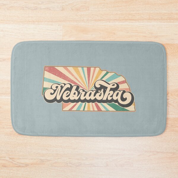 Item preview, Nebraska Fan Retro State, Vintage Groovy Nebraska Map, Distressed America Gift designed and sold by Cátia Lima.